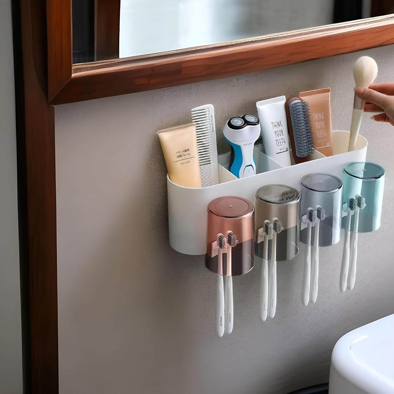 Wall Mounted Toothbrush Holder