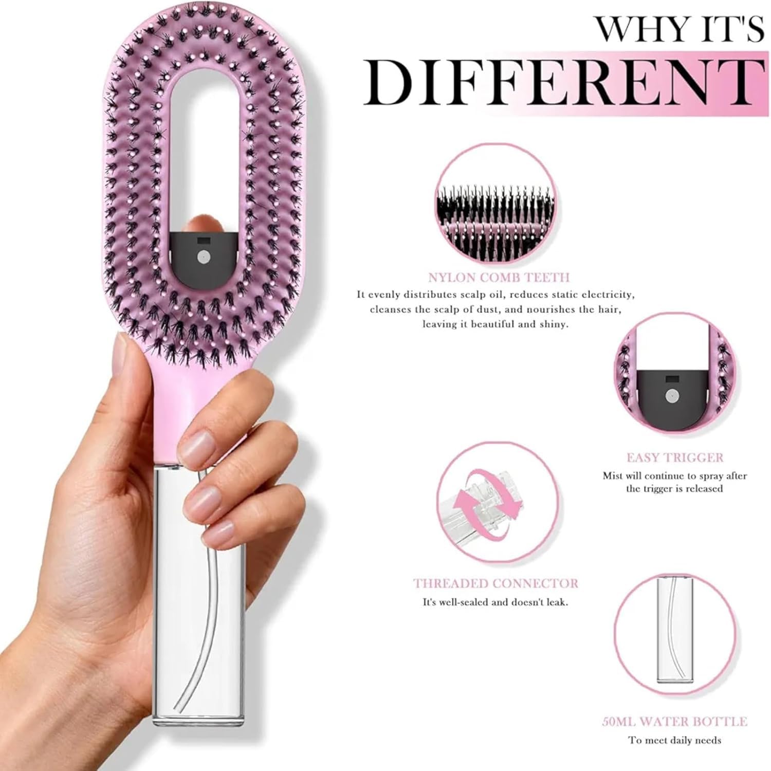 2-in-1 Spray Detangling Brush