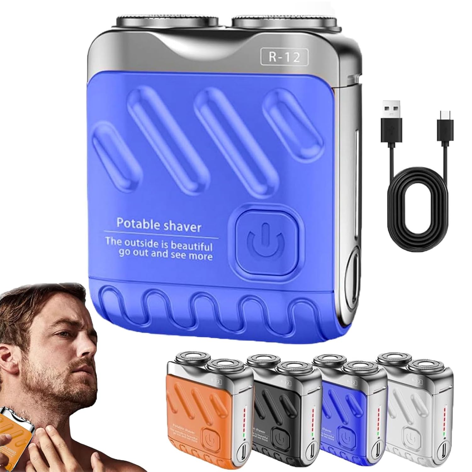 Electoshaver Portable 360° Dual Ring Electric Shaver