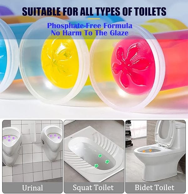 Flower Stamp Toilet Gel Cleaner (Pack of 4) | Toilet Cleaner Bathroom Freshner Cleaning Products Toilet Gel Stamp Flower Stamp Toilet Gel Cleaner (Pack of 4)
