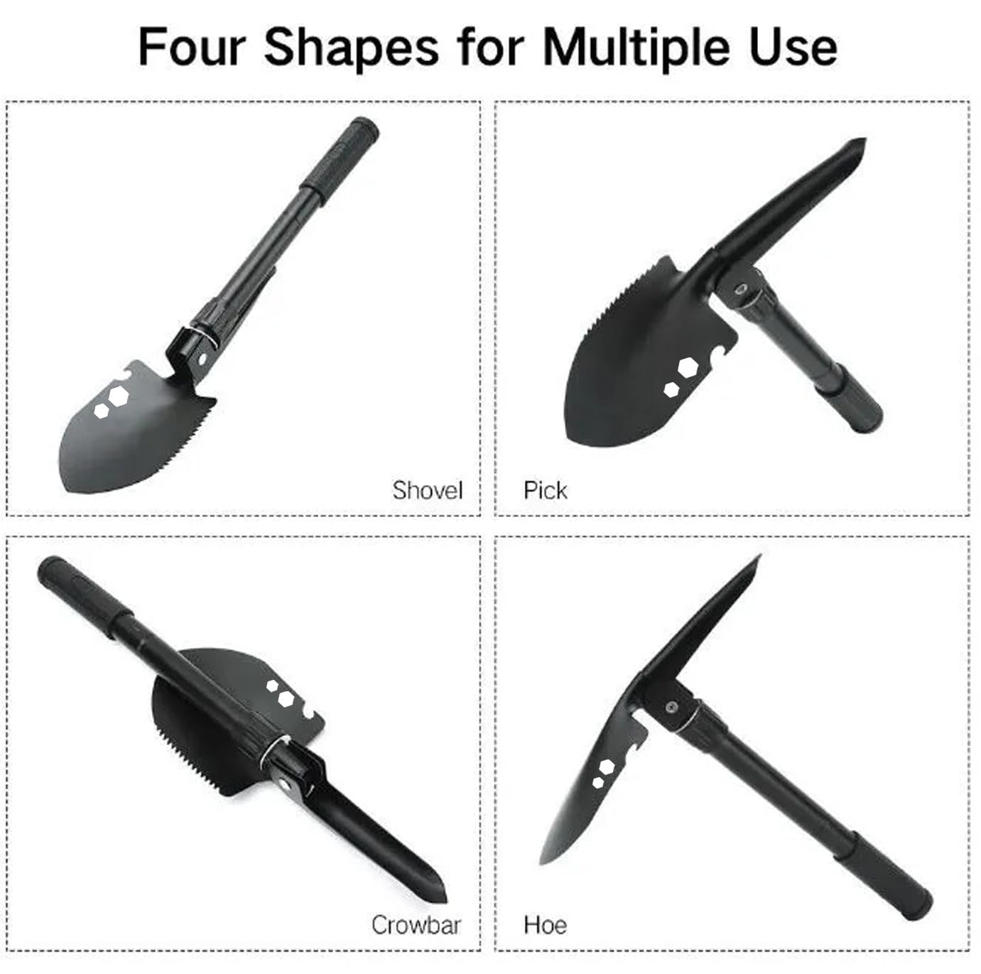 9-in-1 Mini Folding Shovel | Snow Shovel Car Portable Flodable Shovel Lightweight - 9-In-1 Mini Foldable Showel