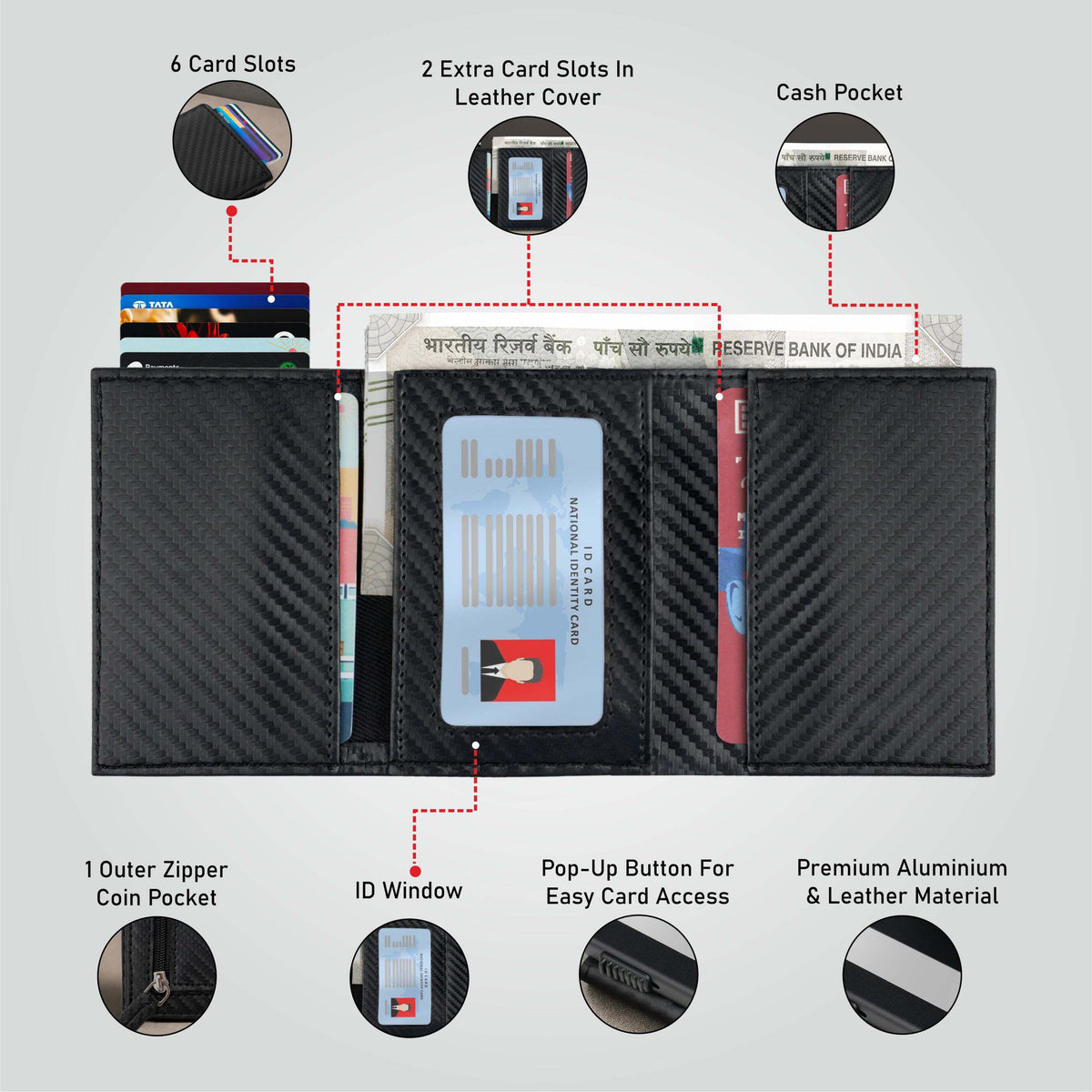Pop-Up Card Holder Wallet