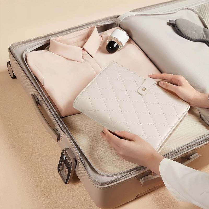 Portable Leather Jewelry Storage Book