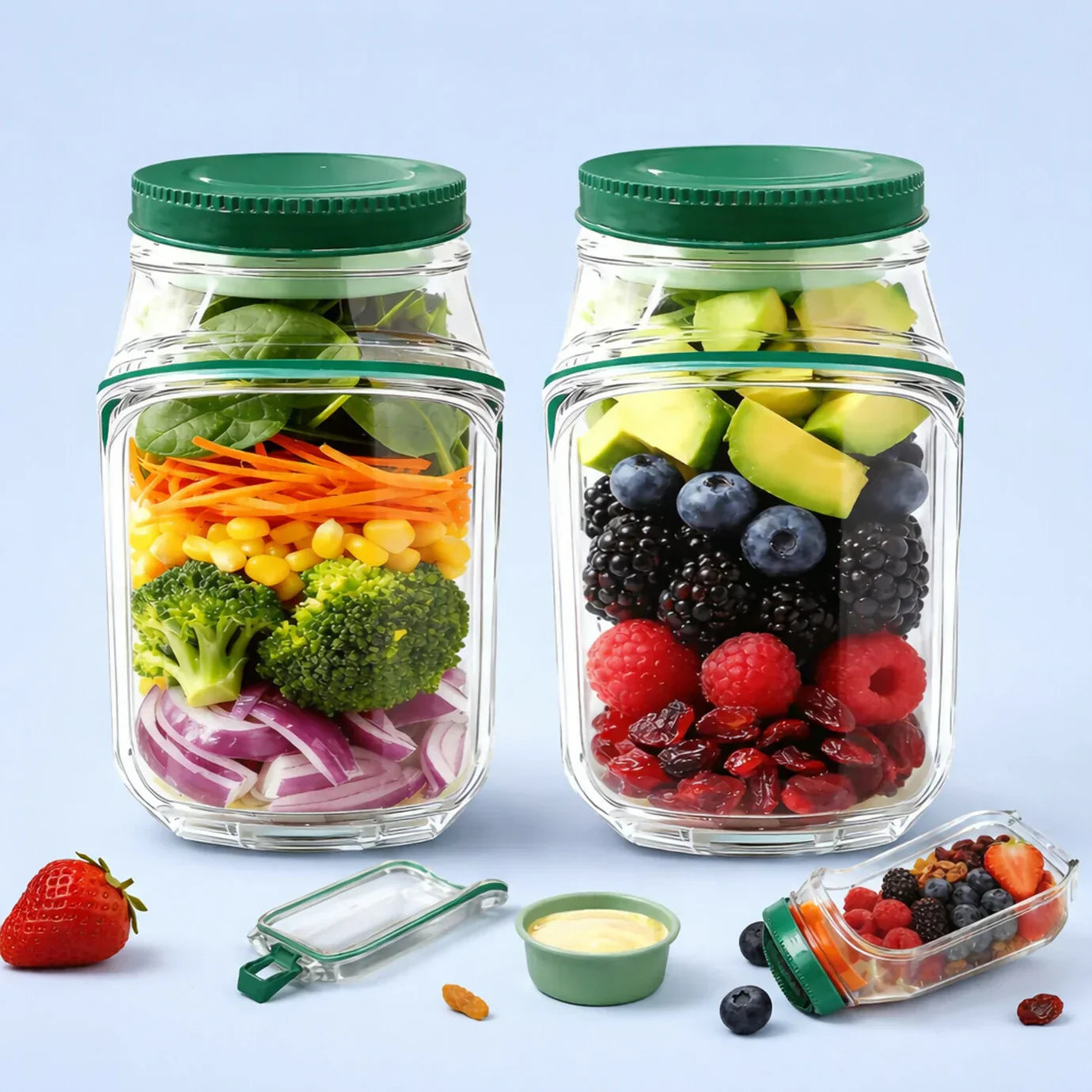 Leakproof Salad Jar with Side Opening