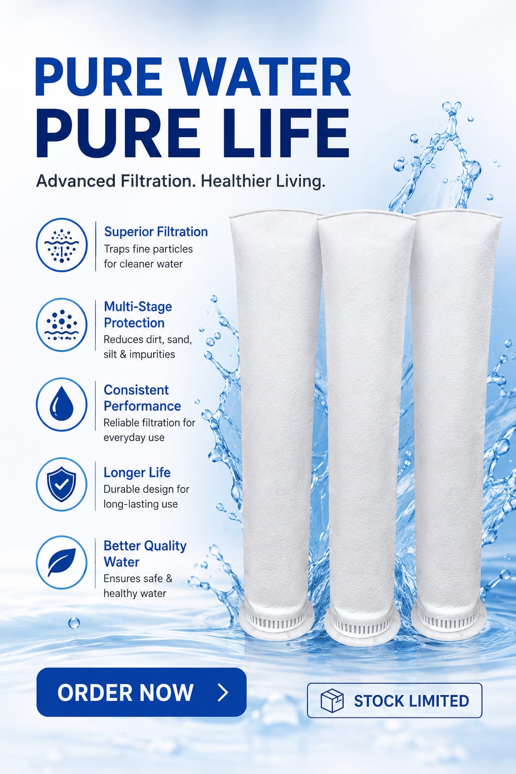 Water Tank Filter - 5 Micron Sediment (Set of 2 Pcs)