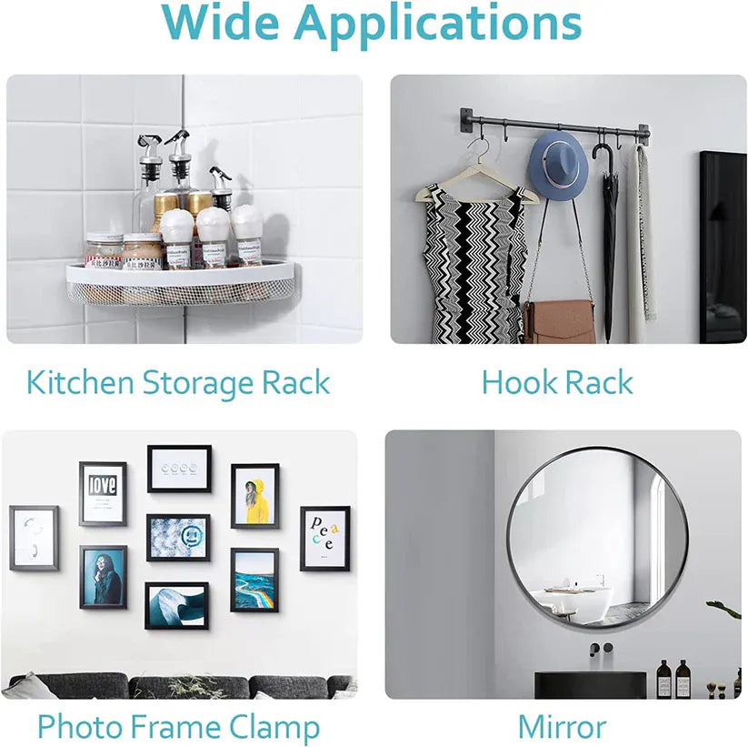 Adhesive Wall Hooks, No-Drilling Waterproof Screw for Hanging adh hook Adhesive Wall Hooks, No-Drilling Waterproof Screw for Hanging