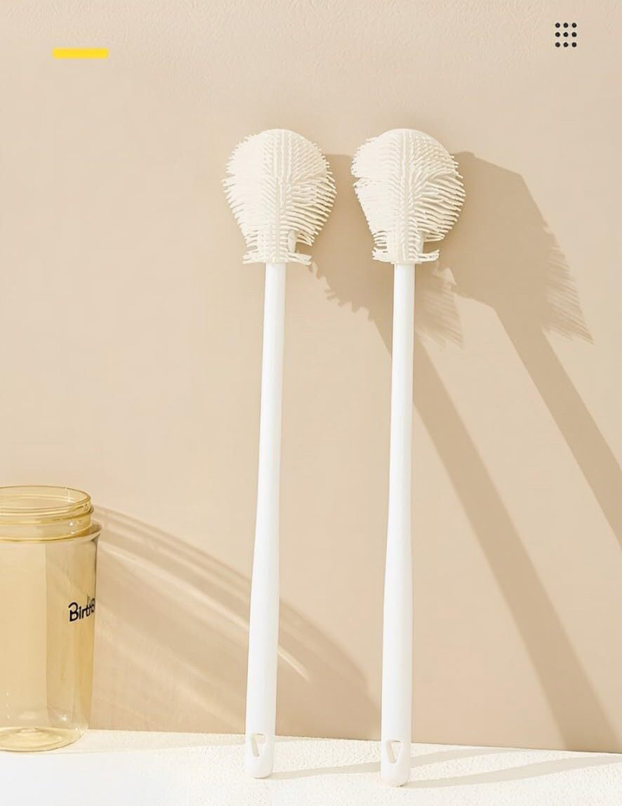 All-Angle Bottle Brush (Pack of 2) | Bottle Brush Cleaning Feeder Bottles Cleaner Silicone Brush - All-Angle Bottle Brush (Pack of 2)