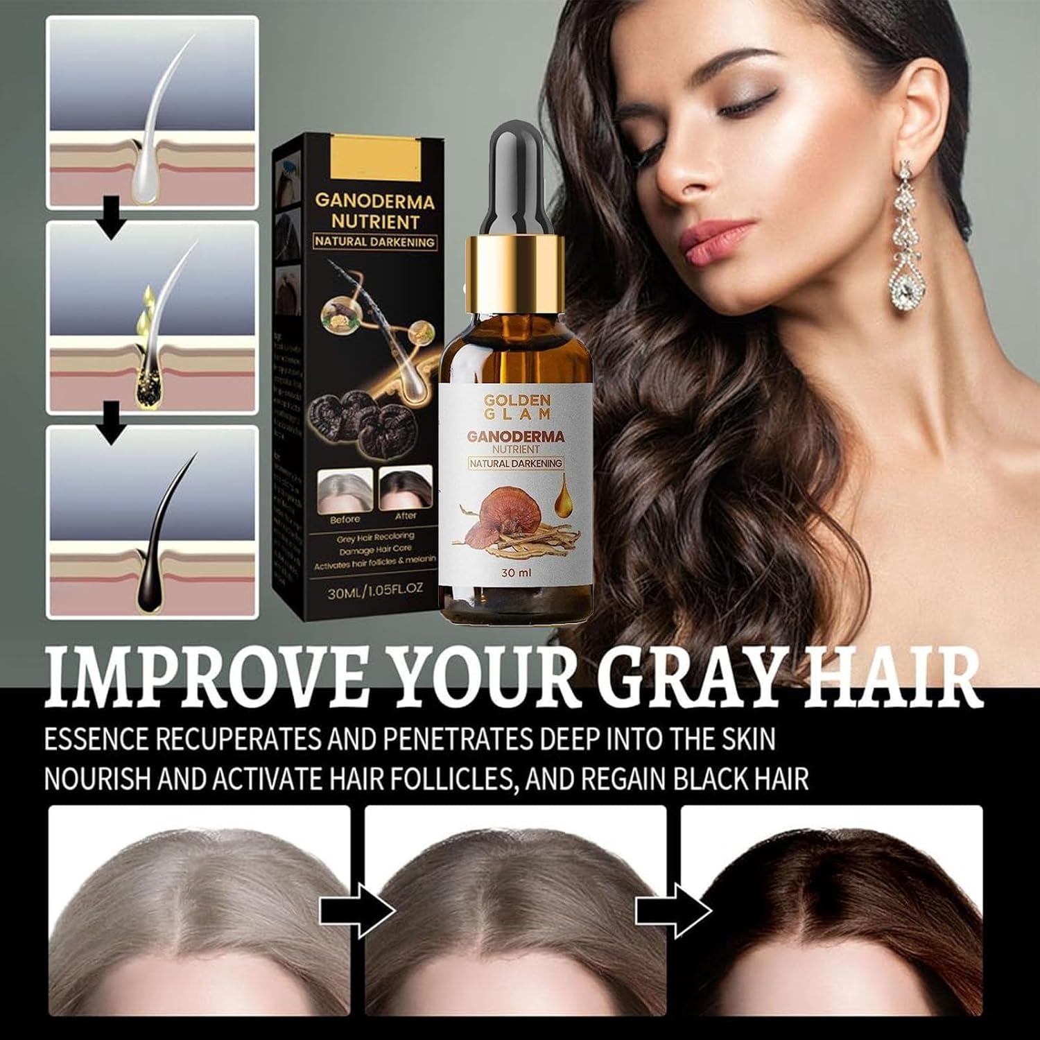 Anti-greying Hair Serum Hair Growth Serum Premature Greying Oil Serum Hair Oil Anti-greying Hair Serum