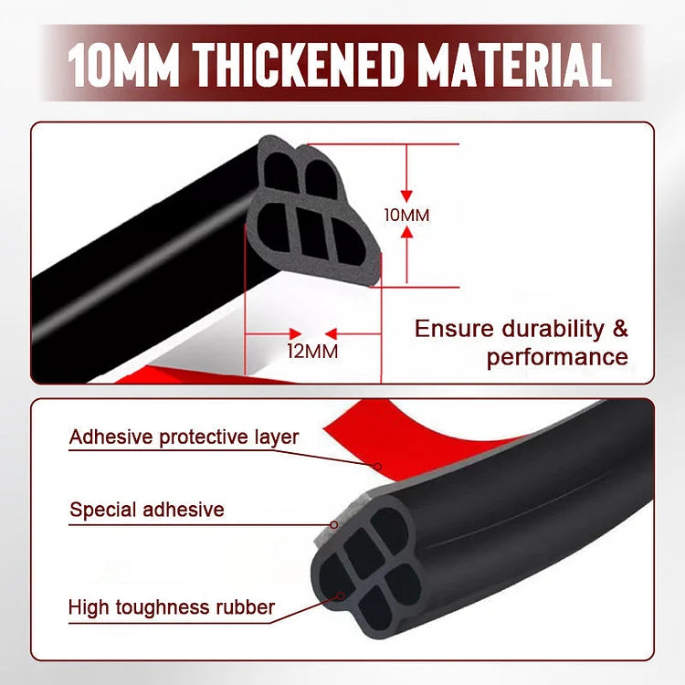 Anti Noise Car Sealing Strip | Weather Stripping Door Seal Strip Rubber Bottom Sealed Gap Filler - Anti Noise Car Sealing Strip
