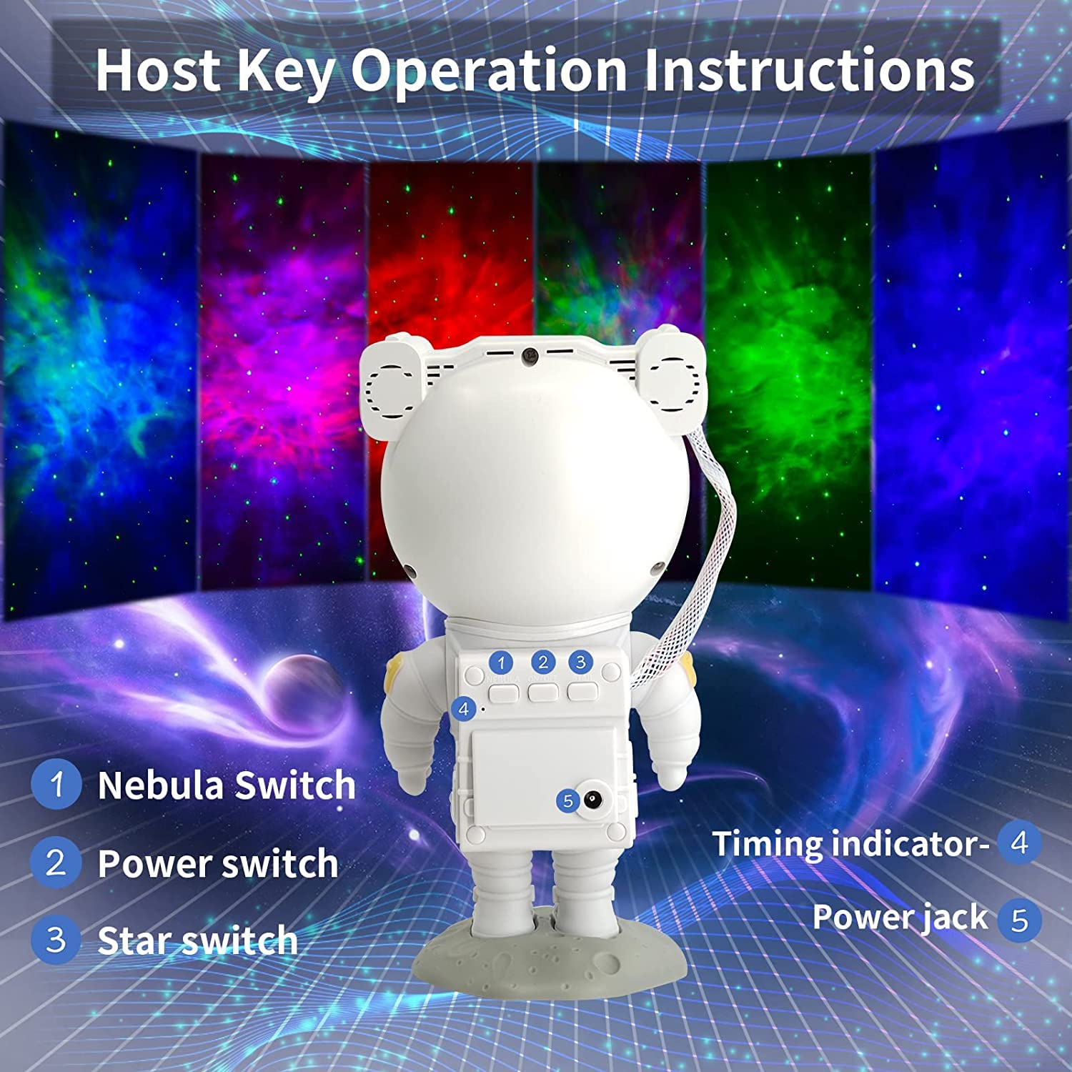 Astronaut Projector | Led Light Home Decorator Astronaut Projector Star Night Lamp - Astronaut Projector