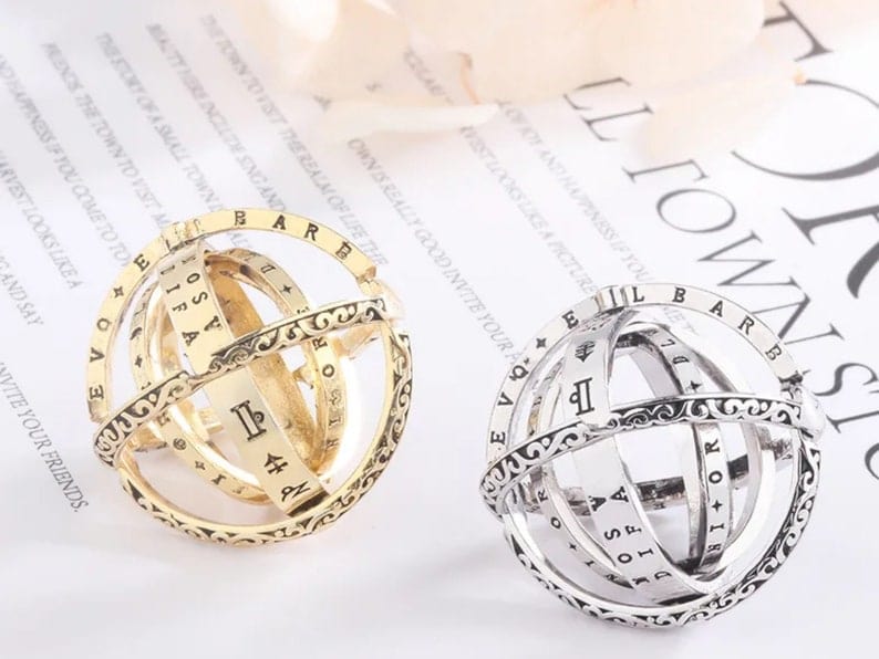Astronomical Spinner Ring | Silver Rings For Women And Men Gold Design Ring For Gents Astronomical Creative Cosmic Ring