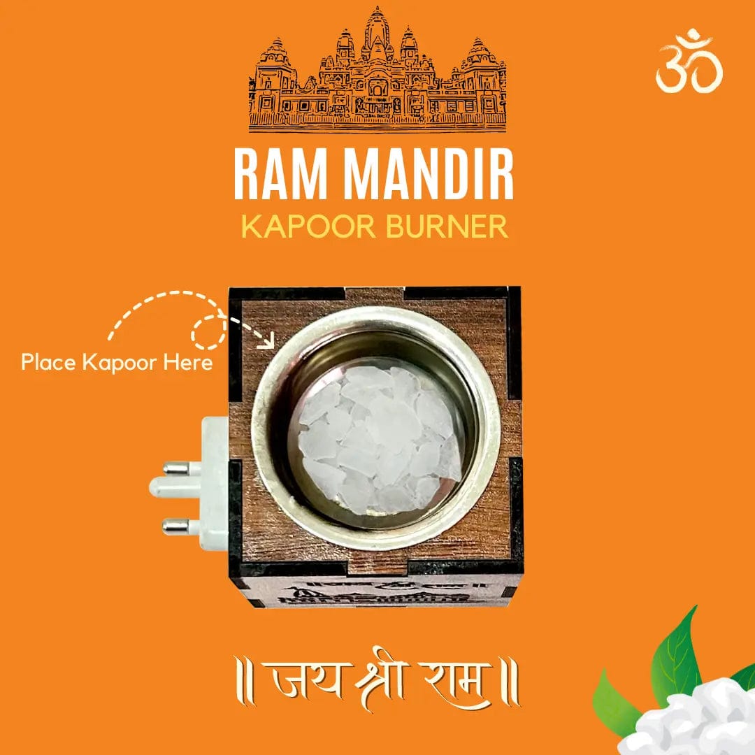 Ayodhya Ram Mandir Electric Aroma Burner & Night Lamp | Wooden Temple Kapoor Dani Camphor Diffuser Ayodhya Ram Mandir Electric Aroma Burner & Night Lamp 3-in-1
