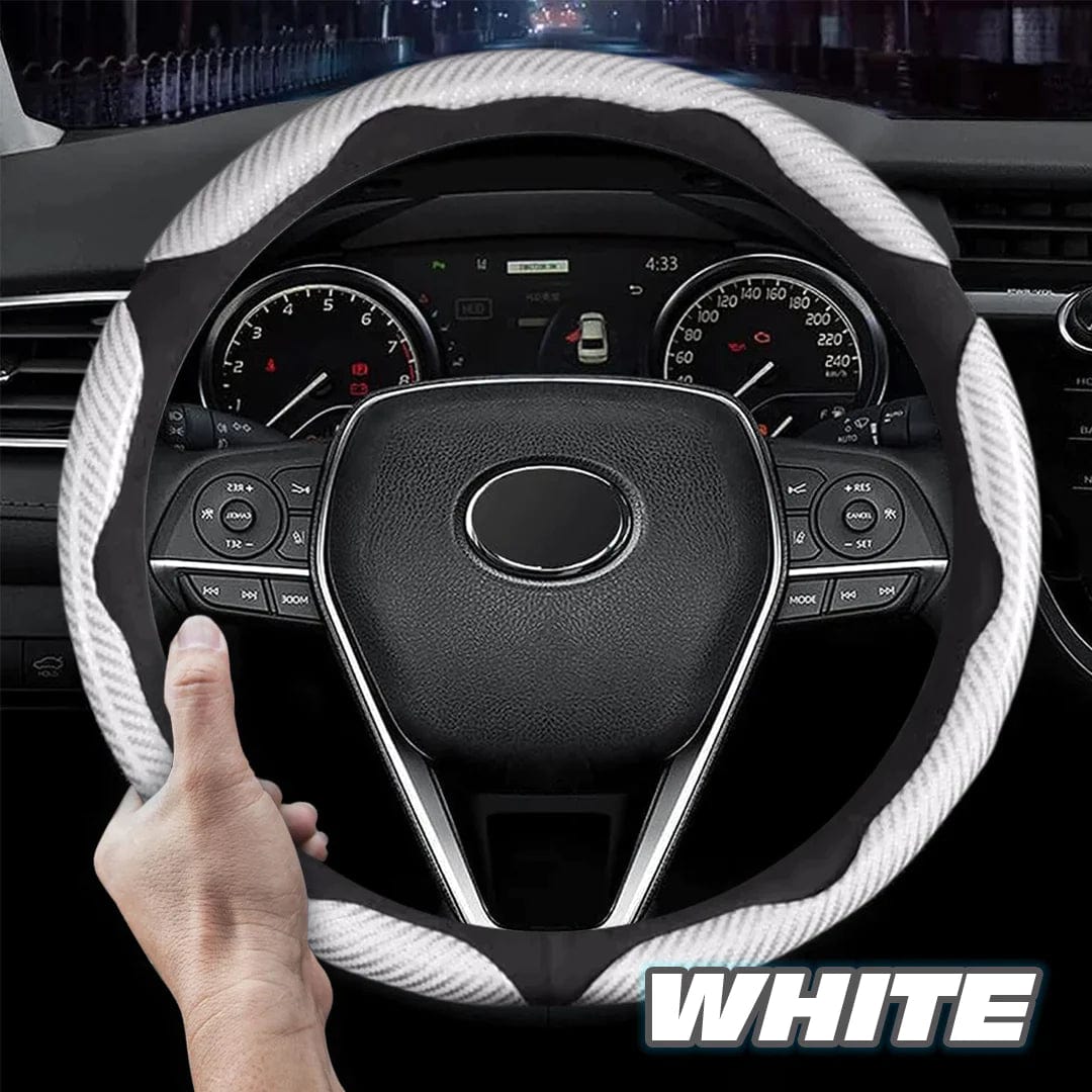 Car Accessories Fiber Steering Cover - Car Steering Wheel Cover (2 Side Set) WHITE Car Steering Wheel Cover (2 Side Set)