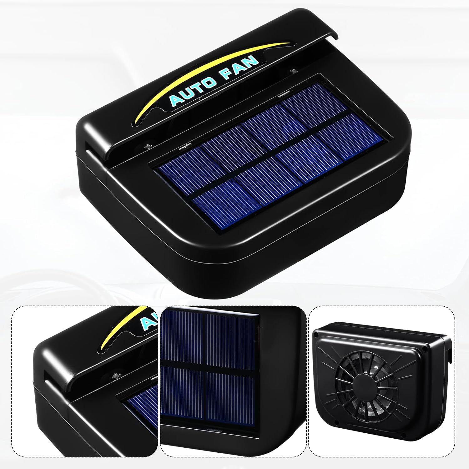 Car Auto Solar Fan | Solar Powered Fan Energy Auto Products Panel Car Window Fan - Car Auto Solar Fan
