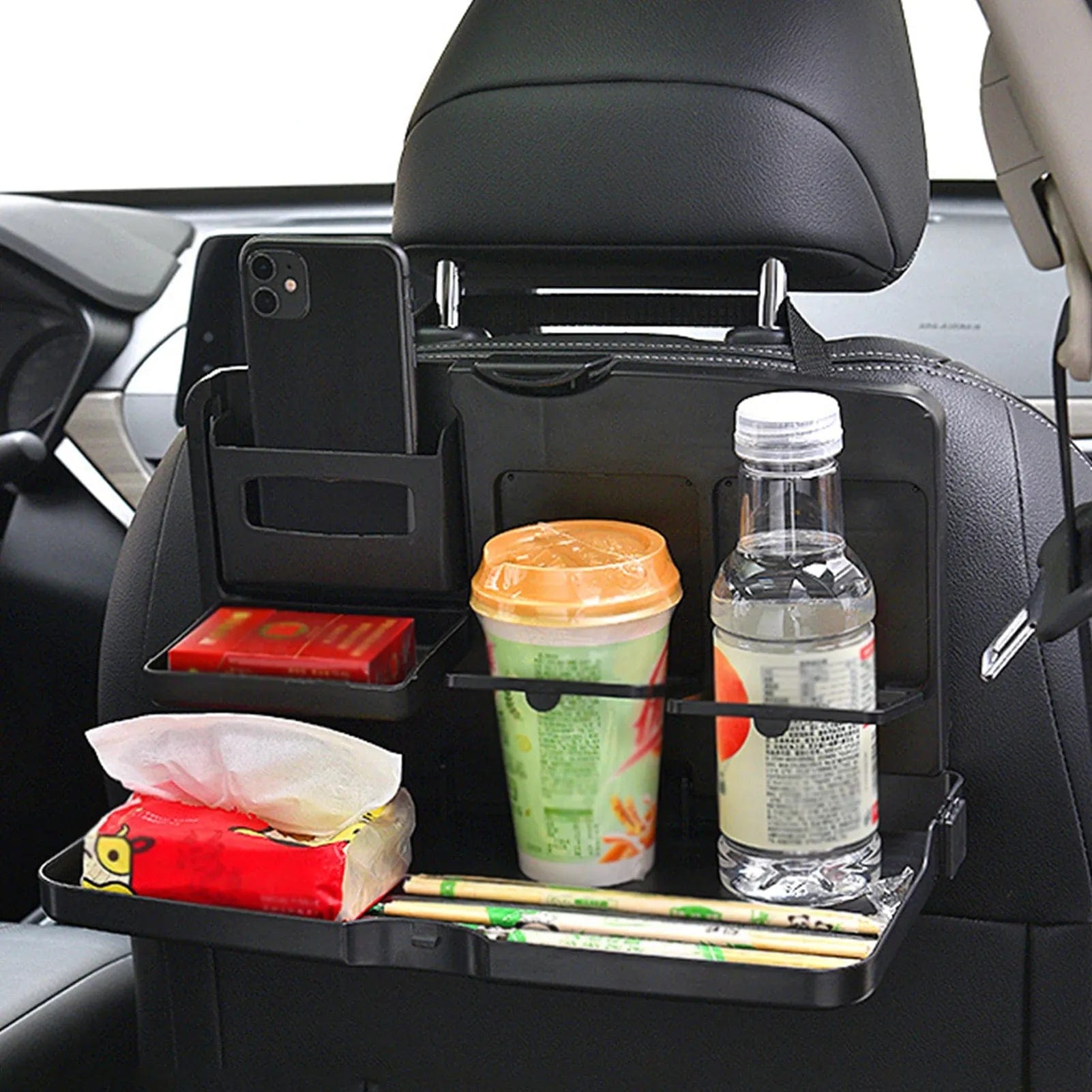 Car Back Seat Organizer Rear Seat Tray Bottle Holder Car Back Seat Organizer Tray