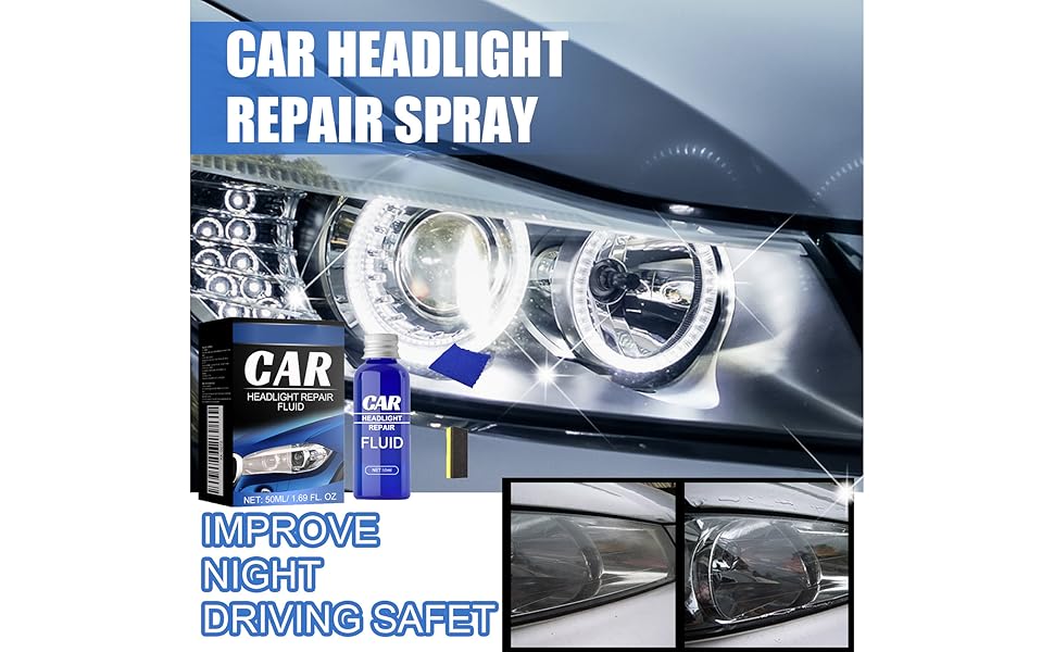 Car Headlight Repair Fluid(Pack of 2) | Repair Car Maintainence Headlight Repairing Fluids From Scratch - Car Headlight Repair Fluid (Pack of 2)