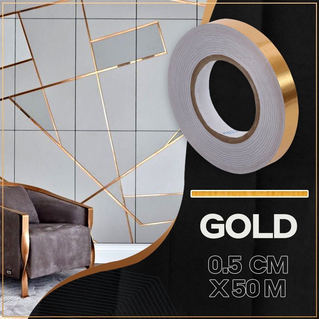 Ceramic Tile Mildewproof Gap Tape  (Buy 1 Free 1) Buy  1 Get 1 FREE / 0.5CM X 50M / GOLD Ceramic Tile Mildewproof Gap Tape  (Buy 1 Free 1)