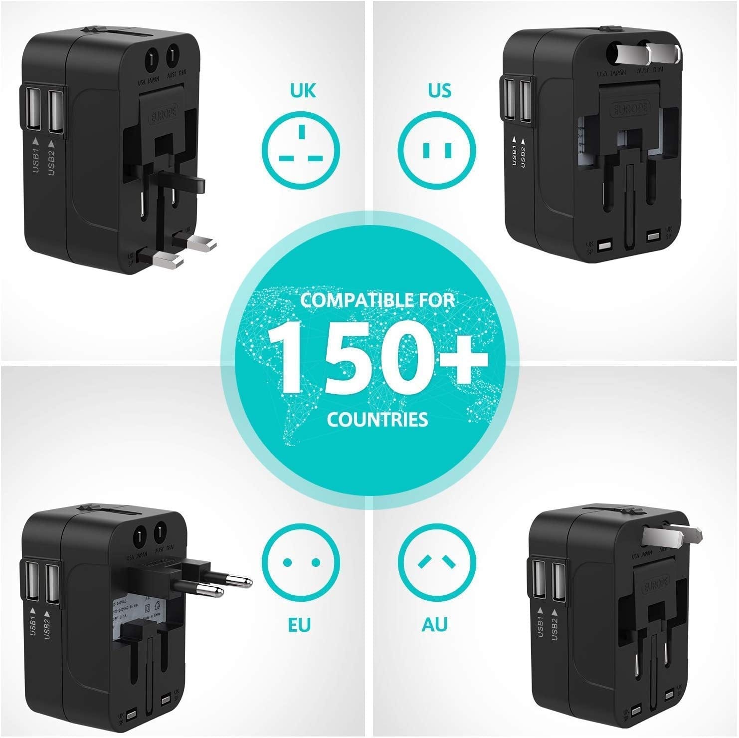 Charger Adapter Electronic Items Socket Plug Charging - All in One Worldwide Travel Adapter All-in-one Worldwide Travel Adapter
