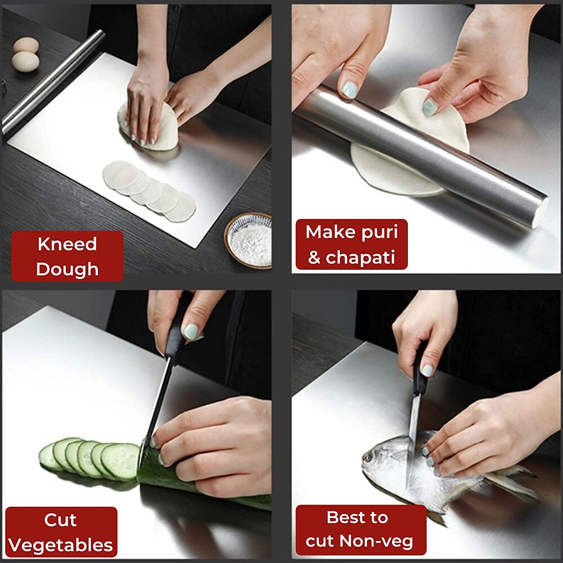 Chopping Board Stainless Steel Cutting Vegetables Board Chopping Boards Stainless Steel Chopping Board