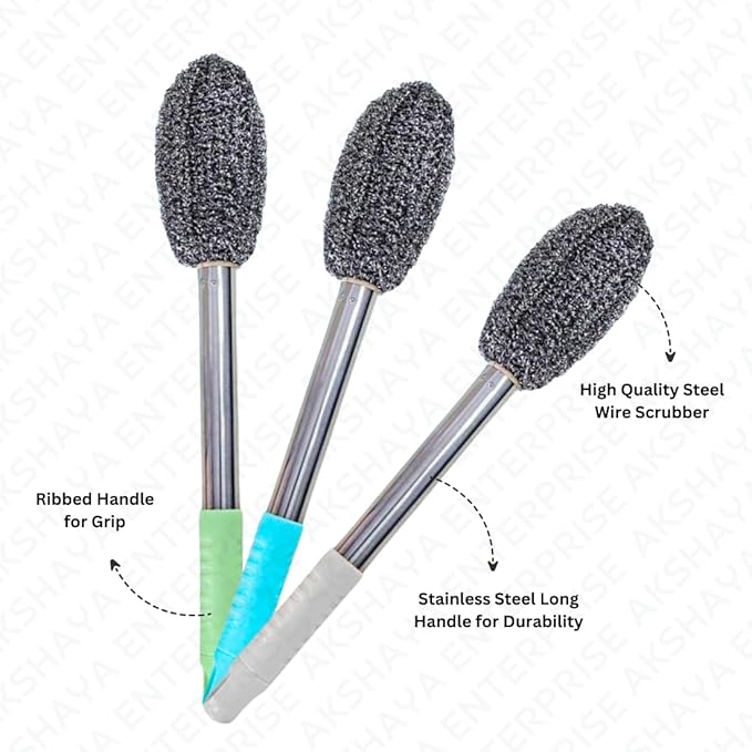 Cleaner Scrubber Brush (Pack of 2) | Toilet Cleaner Bottle Brush Bathroom Crubber Brush - Cleaner Scrubber Brush (Pack of 2)