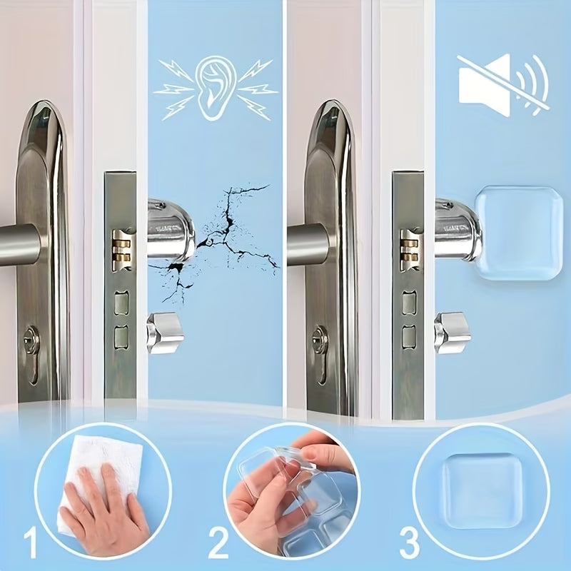 Clear Gel Door Wall Bumpers (Pack of 6) | Door Stopper Knob Guard Accessories Protector Clear Gel Door Wall Bumpers (Pack of 6)