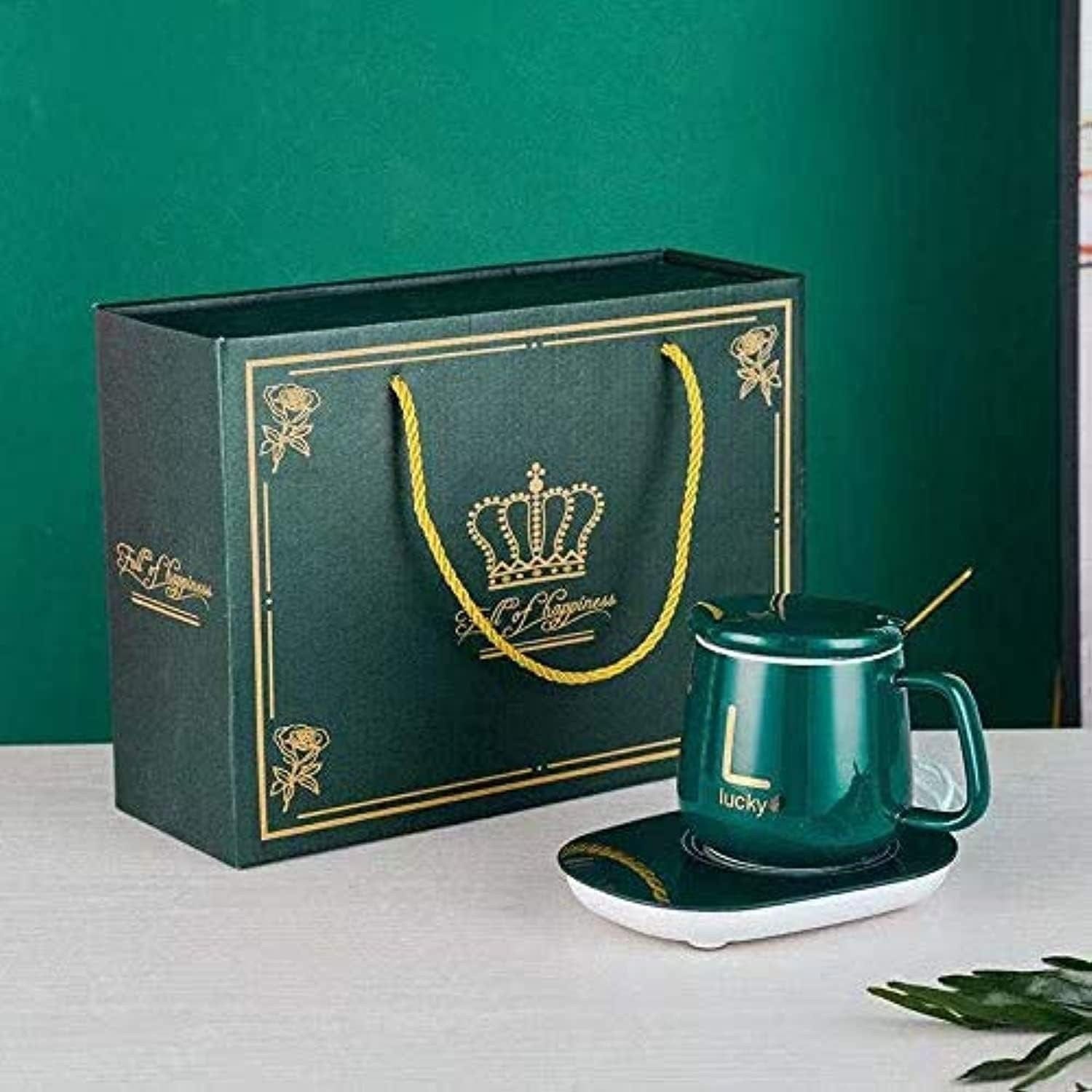 Coffee Mug Warmer | Ceramic Electric Travel Smart Heated Cup Coffee Warmer Mug