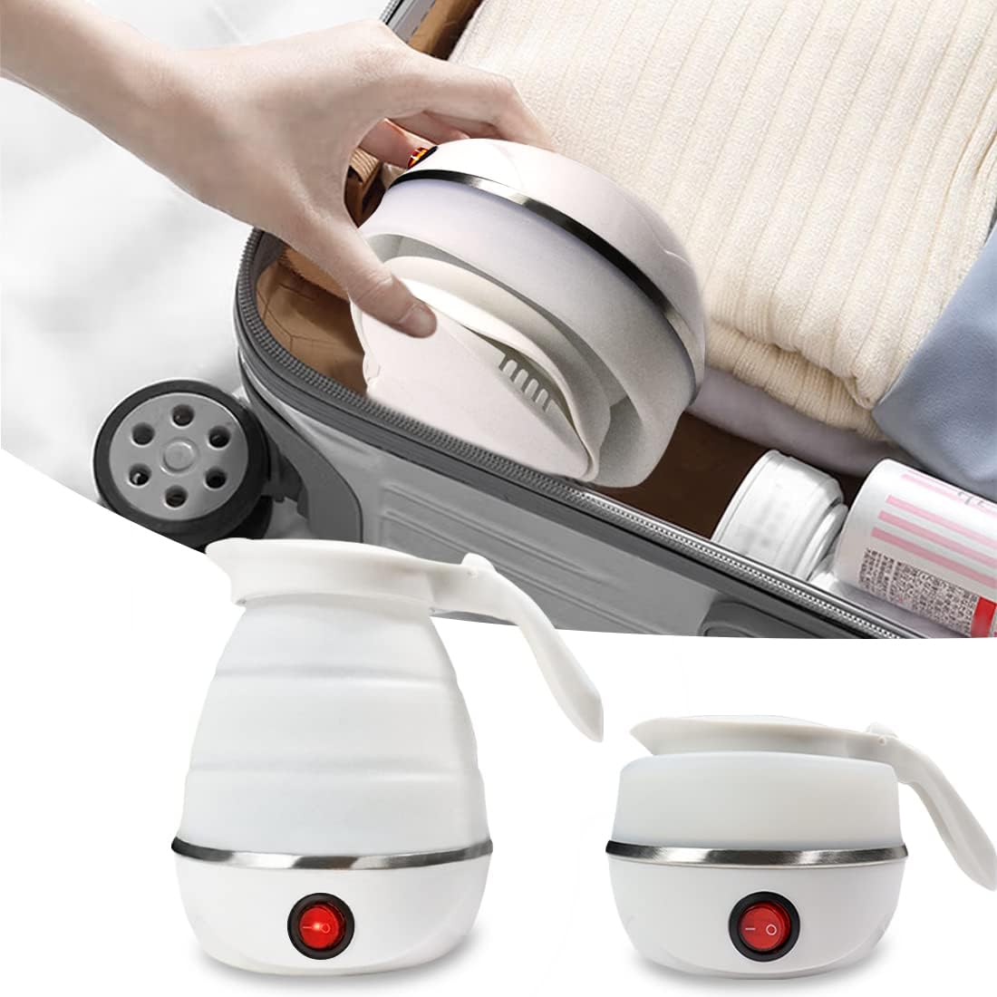 Collapsible Electric Kettle Foldable Water Boiler Travel Collapsible Electric Kettle