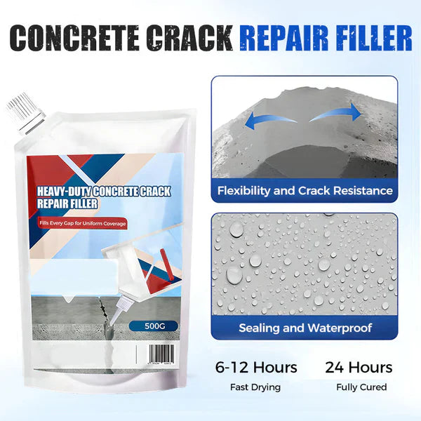 Concrete Crack Repair Adhesive | Concrete Crack Repair Adhesive Repair Saeling Filling Cracks - Pack of 1 - Concrete Crack Repair Adhesive Heavy-Duty Concrete Crack Repair Adhesive