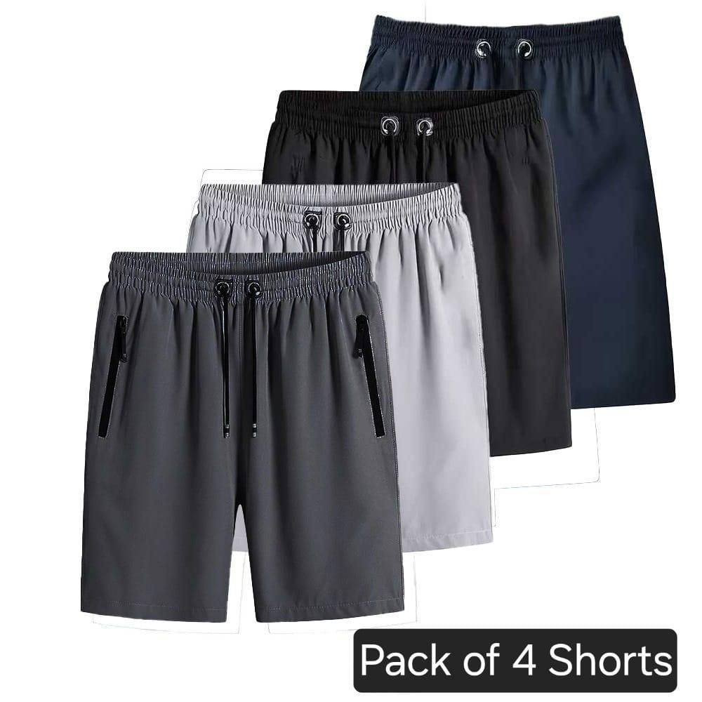 Cotton Casual Shorts (Pack of 4) | Mens Cotton Shorts Menswear Casual Cotton Short Men Stylish Shorts - L - Cotton Casual Shorts (pack Of 4)
