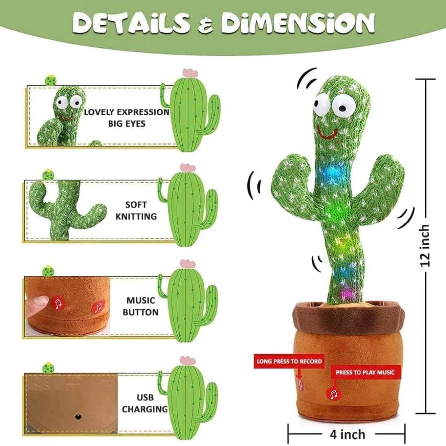 Dancing Talking Cactus Toy Mimicking Singing Push Toy Dancing Talking Cactus Toy