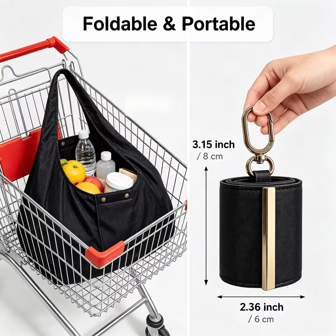 Foldable Keychain Tote Bag