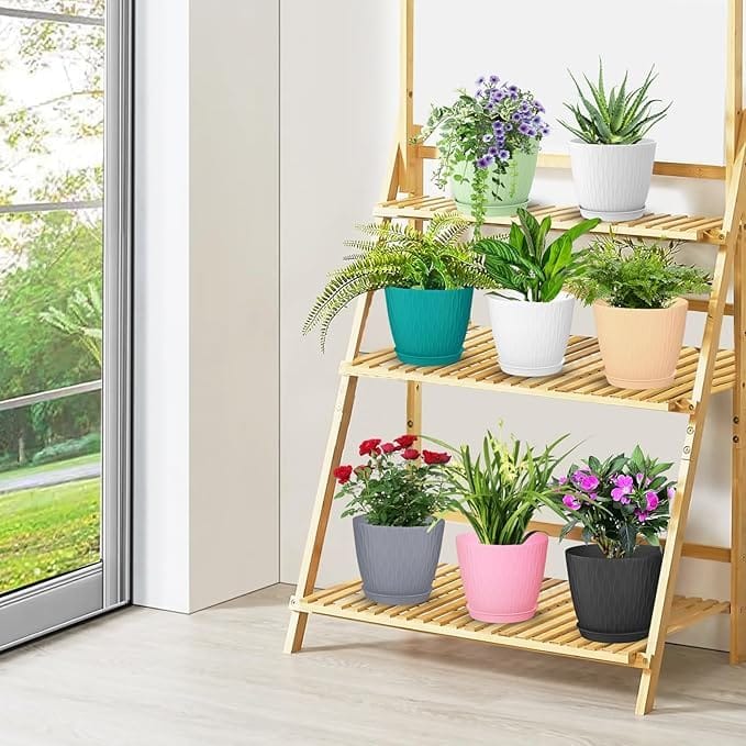 Decorative Flower Pots | Indoor Home Plants Flower Pots Plastic Unbreakable Flowers Pot Decorative Flower Pots