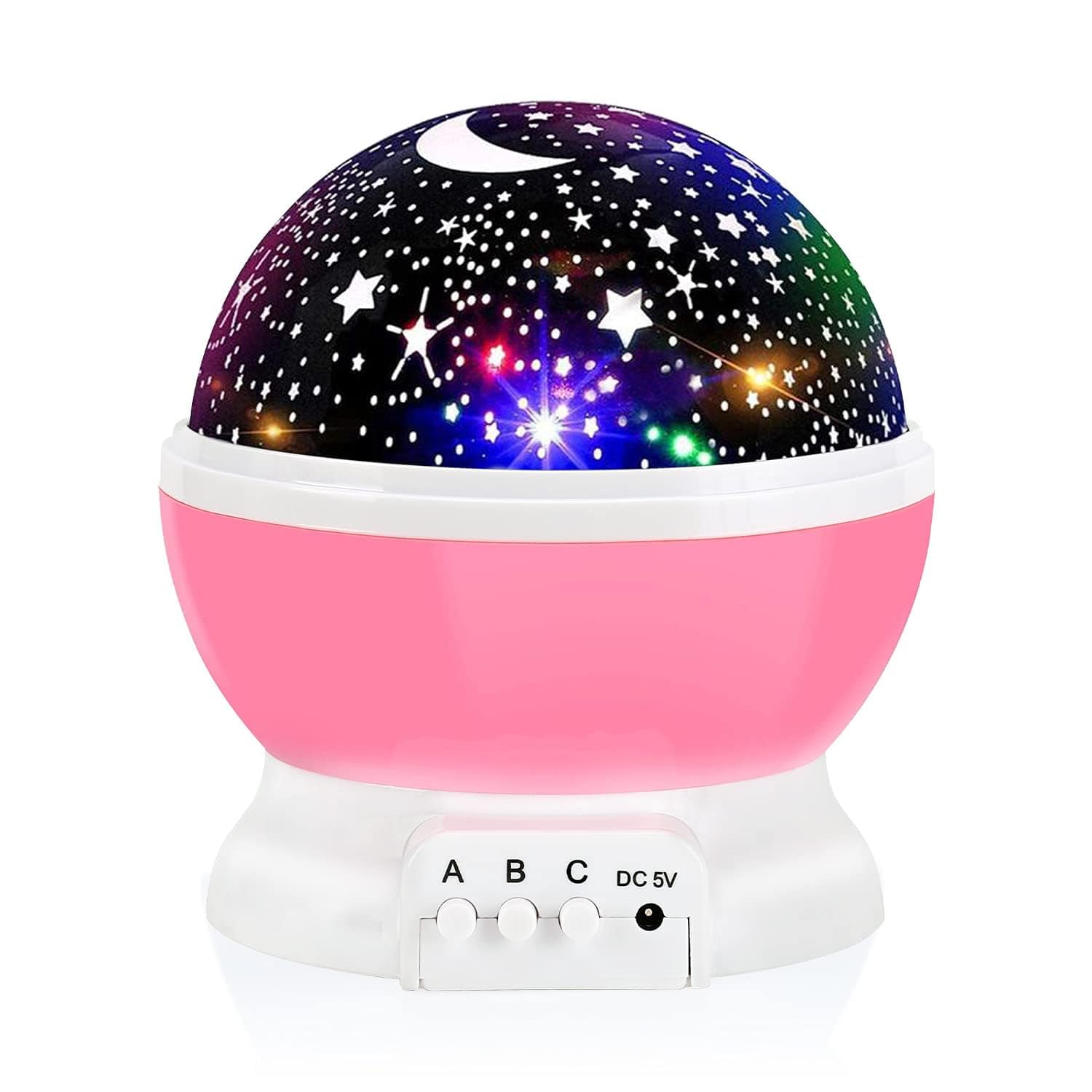 Decorative Star Lights Rotating Night Lamp Projector Luces nocturnas Pink Night Light Projector