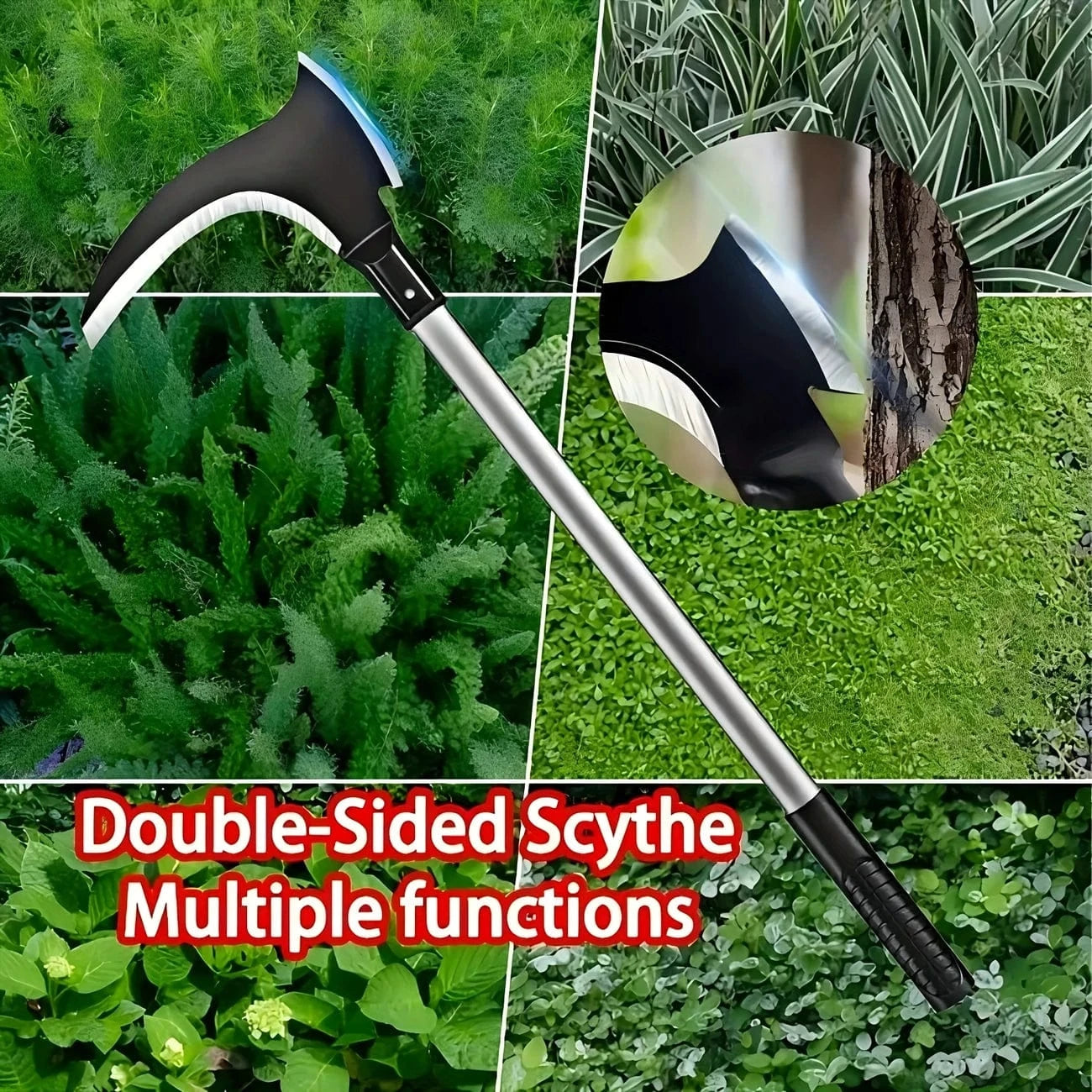 Double Edged Sickle | Sickle Tool Weeding Hand Weeder Tools Weed Grass Handle Sickle Cutter Double Edged Sickle