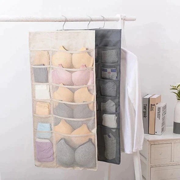 Double Sided Closet Hanging Organizer Organizers Double Sided Closet Hanging Organizer