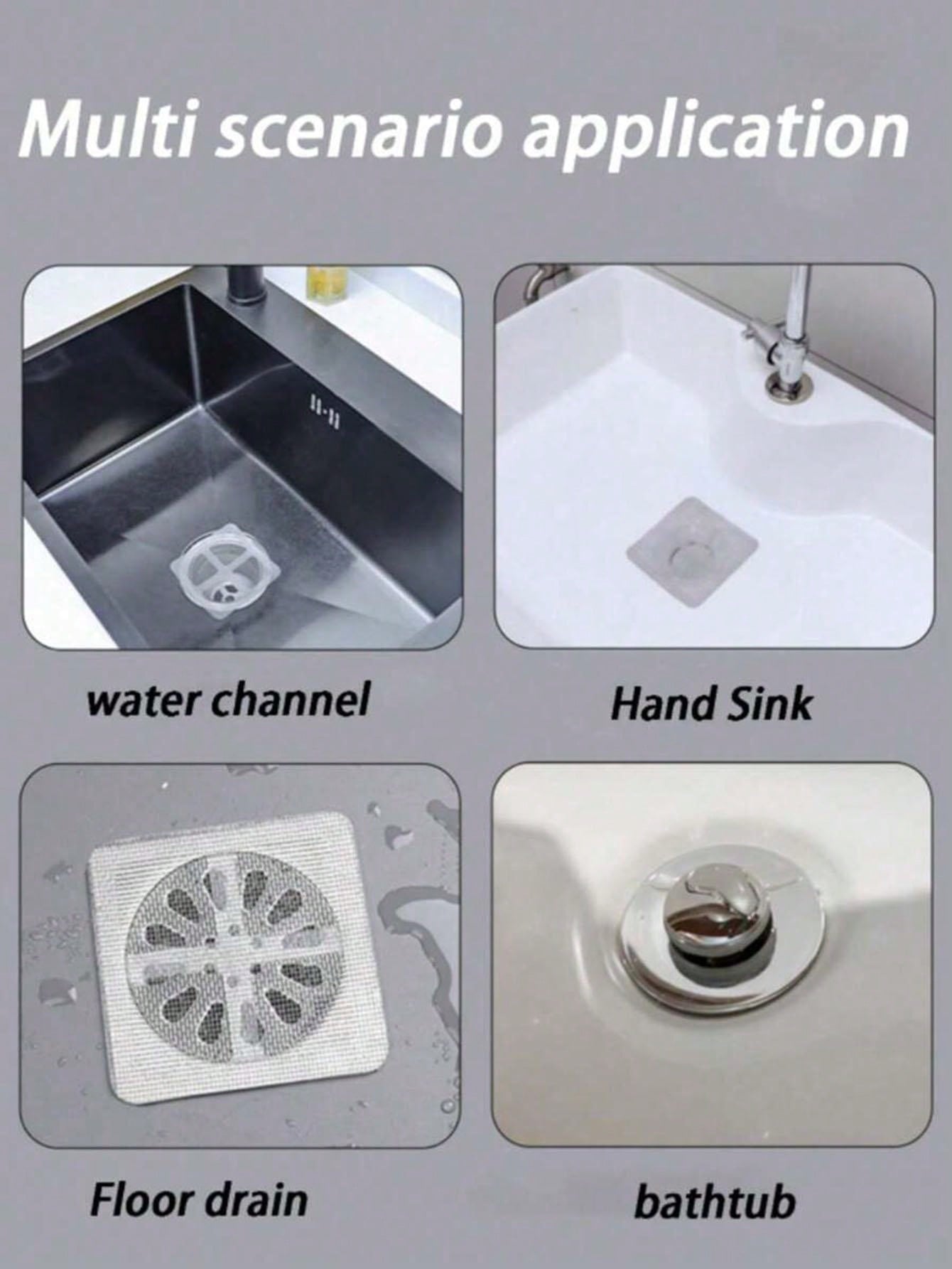 Drain Hair Catcher Mesh Stickers Shower Drain Hair Catcher Mesh Stickers Pack of 5 Drain Hair Catcher Mesh Stickers