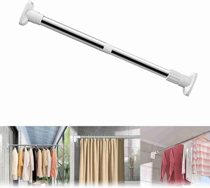 Drill-free Adjustable Rod | Curtain Rod Adjustable Extendable Door Curtains Window Rods Drill-free Adjustable Rod