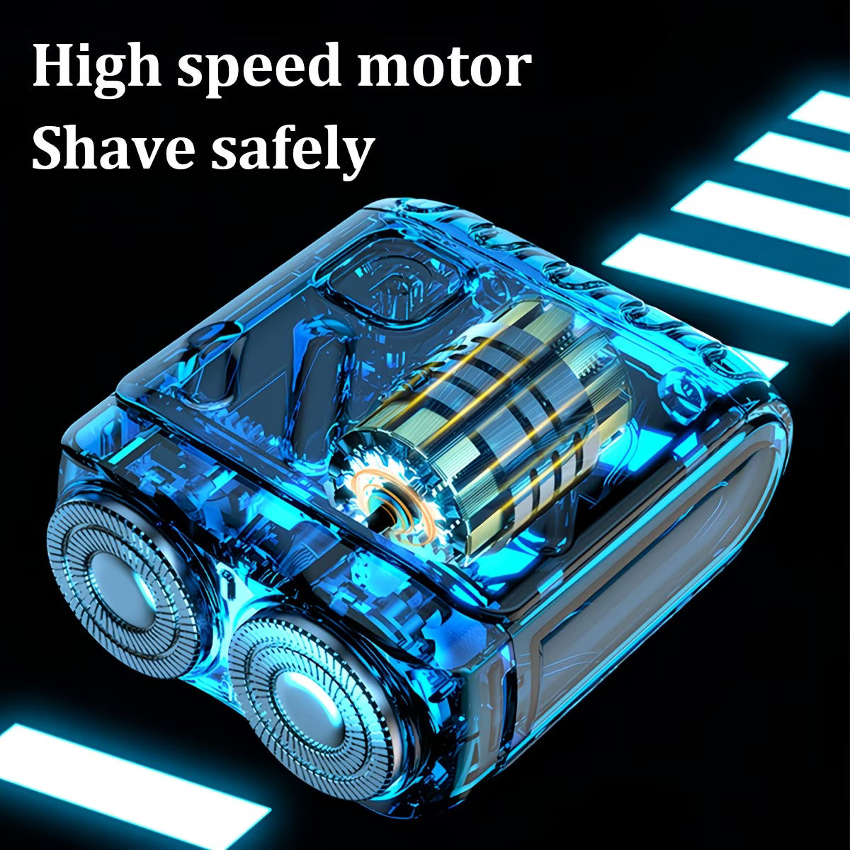 ElectoShaver | Machine Shaver Blade Electric Razors Mini Trimmer Shaving Head Electoshaver Portable 360° Dual Ring Electric Shaver