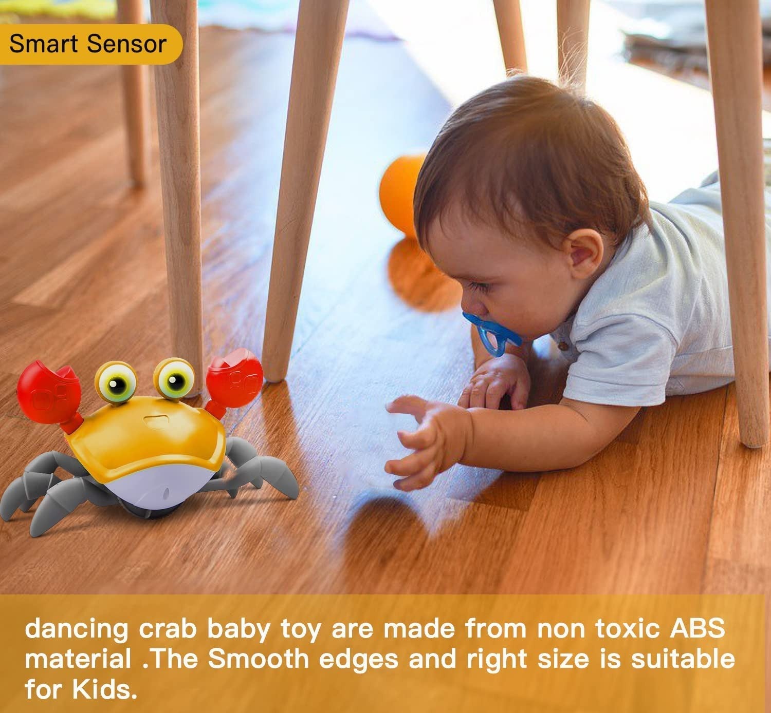 Electric Crawling Crab Toy | Toy For Infants Crawling Crab Play Toys Dancing Motor Skills - Green - Electric Crawling Crab Toy