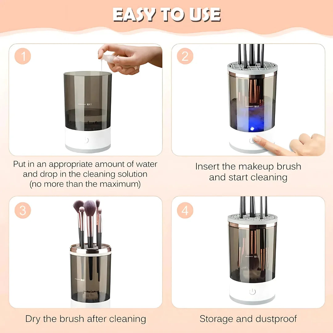 Electric Make Up Brush Cleaner | Make Up Cosmetic Brush Makeup Electric Cleaner - Brush Cleaner - 3 in 1 Electric Make Up Brush Cleaner
