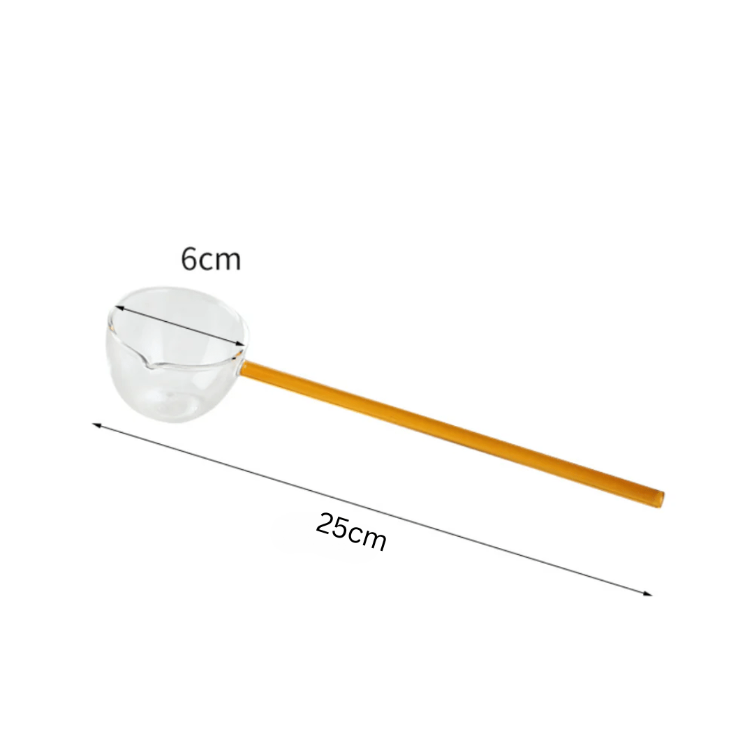 Elegant Glass Stirring Spoon | Tea Spoon Kitchen Serving Glass Spoons Big Mixing Long Handle Kitchen Tools Elegant Glass Stirring Spoon