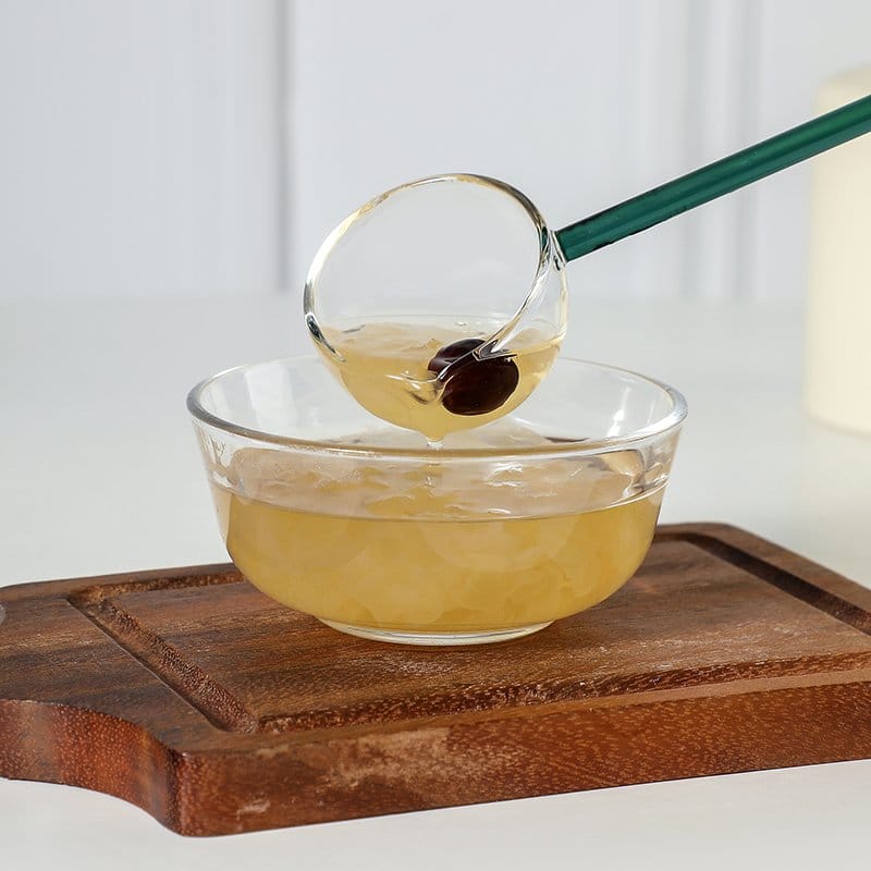 Elegant Glass Stirring Spoon | Tea Spoon Kitchen Serving Glass Spoons Big Mixing Long Handle Kitchen Tools Elegant Glass Stirring Spoon