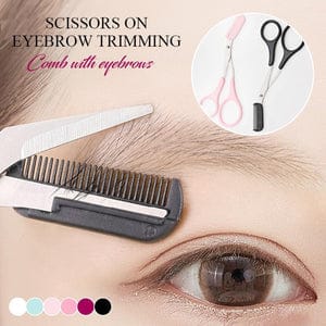 Eyebrow Trimming Scissors | Eyebrow Shape Scissors Trimming Comb Tool Eyebrow Trimming Scissors
