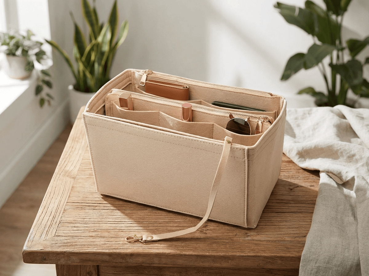 Fabric Purse Organizer | Tote Bag For Women Handbag Purse Pockets compartment Fabric Purse Organizer