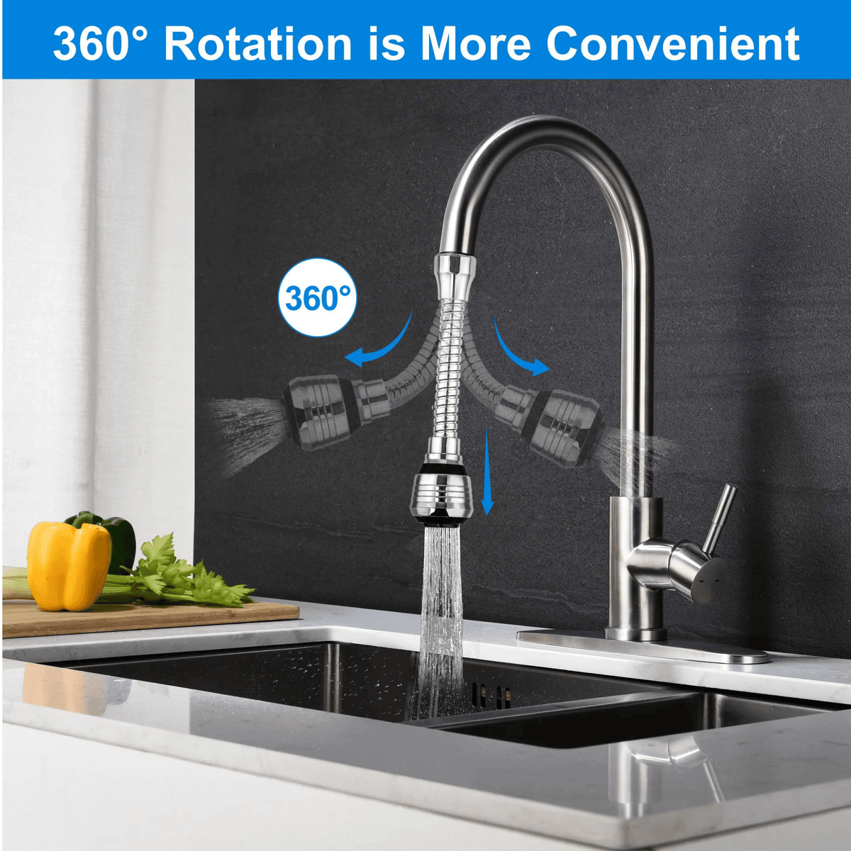 Flexible Water Sprayer & Sprinkler | Water Purifiers Filter Filtration For home Water Cleaner Faucet Home Improvement Flexible Water Sprayer & Sprinkler Faucet (Set of 2)