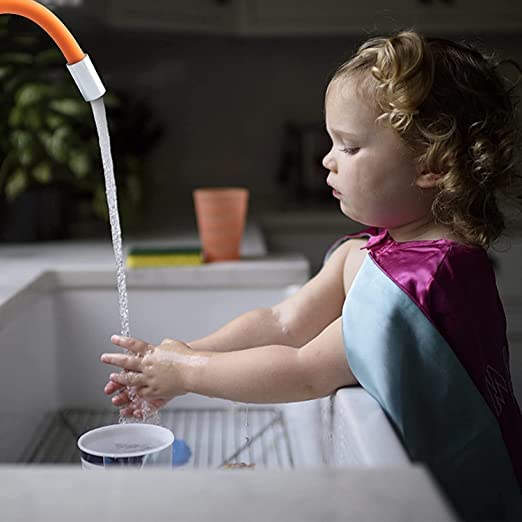 Flexible Water Tap Extender (Pack of 2) | Kitchen Tap Extension Faucet For Sink Extender Pipe - Black - Flexible Water Tap Extender Household Flexible Water Tap Extender (Pack of 2)