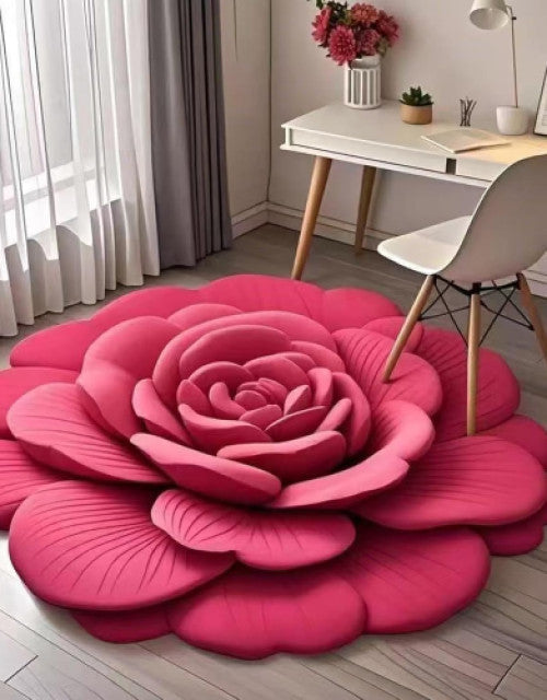 Floor Mat (Pack of 2) | Floor Carpet Living Room Rug Mat Sitting Area Flower 3d Mats - Handbags, Bags & Wallets - Floor Mat Luxury 3D Rose Flower Shape Floor Mat (Pack of 2)