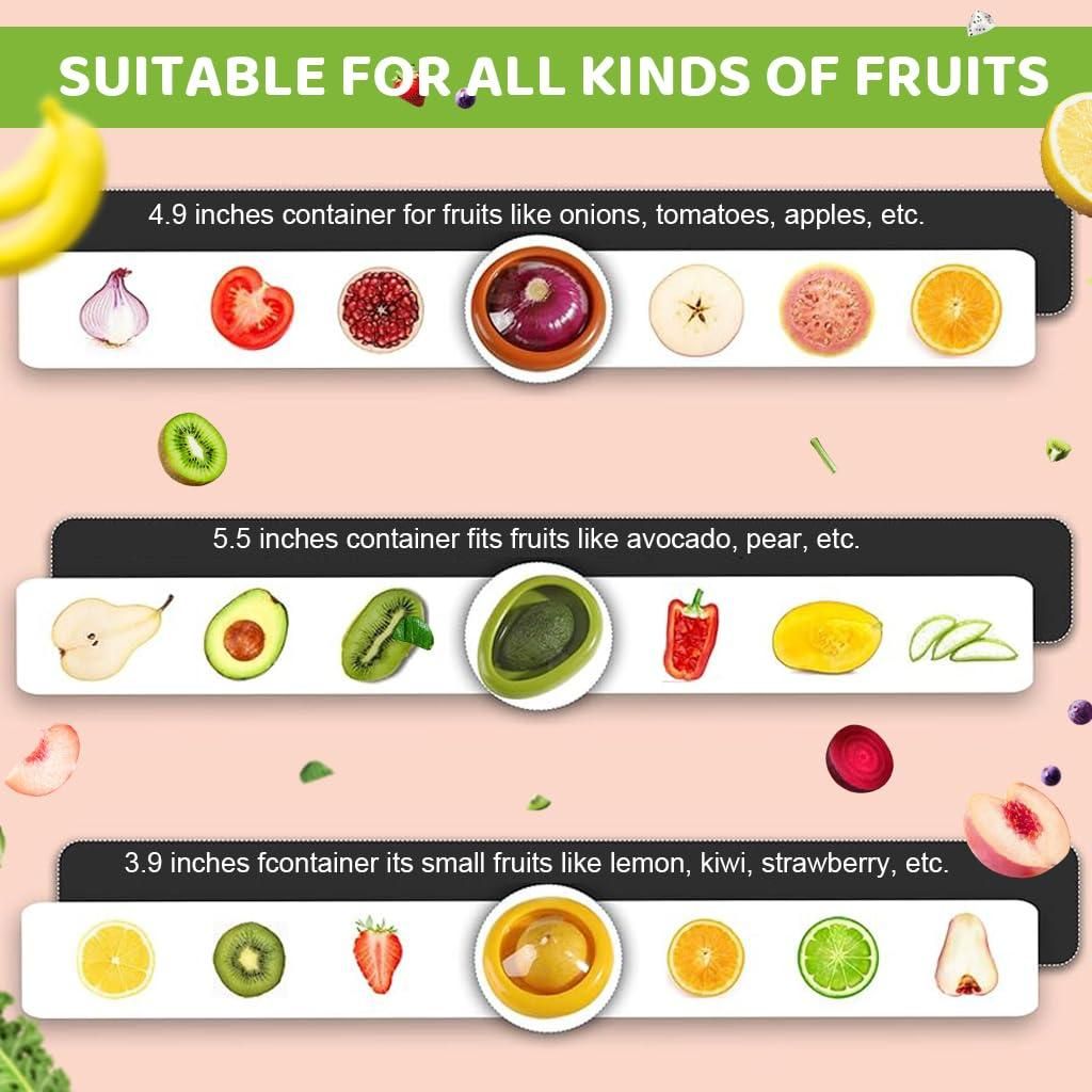 Food Storage Silicone Containers (Pack of 2) | Plastic Container Kitchen Storage Containers Fridge Fruits - Food Storage Silicone Containers (Pack of 2)