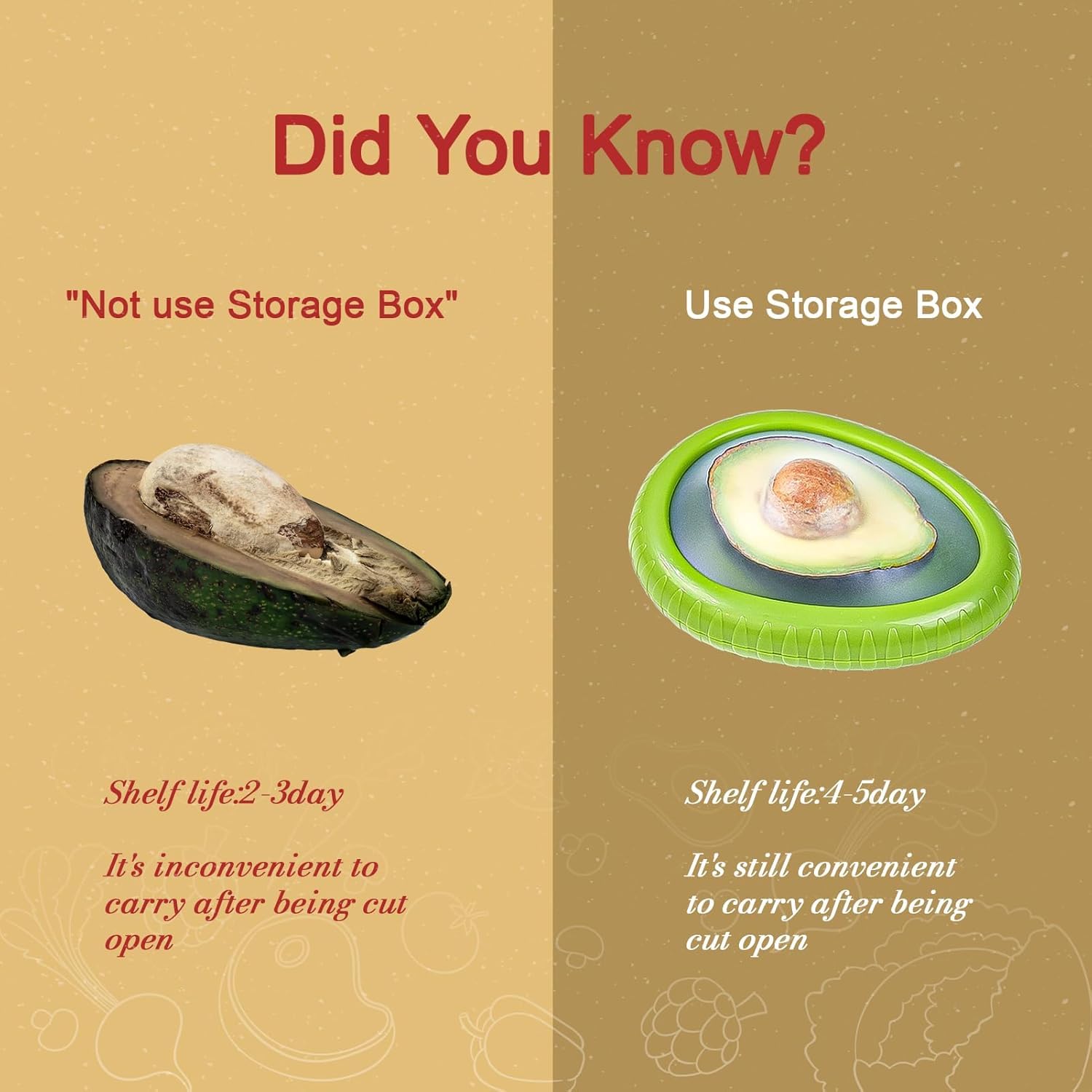 Food Storage Silicone Containers (Pack of 2) | Plastic Container Kitchen Storage Containers Fridge Fruits - Food Storage Silicone Containers (Pack of 2)