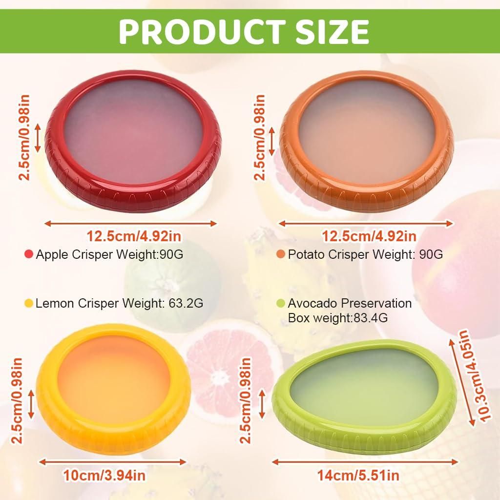 Food Storage Silicone Containers (Pack of 2) | Plastic Container Kitchen Storage Containers Fridge Fruits - Food Storage Silicone Containers (Pack of 2)